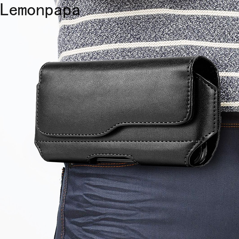 Universele Telefoon Tas Lederen Heuptas Riem Clip Holster Telefoon Pouch Voor Iphone Samsung Xiaomi Huawei Mens Mobiele Telefoon Case tas