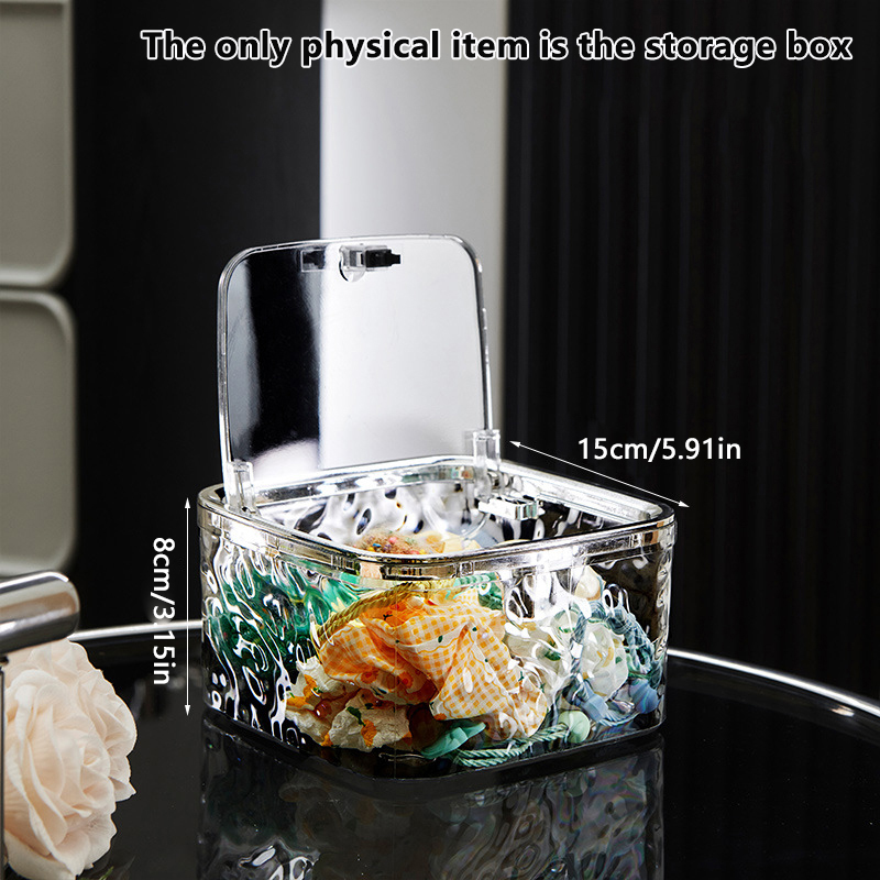 Hair Accessories Organizer Storage Box Clear Hair Tie Organizer For Headband Jewelry Container Desktop Storage Box: green