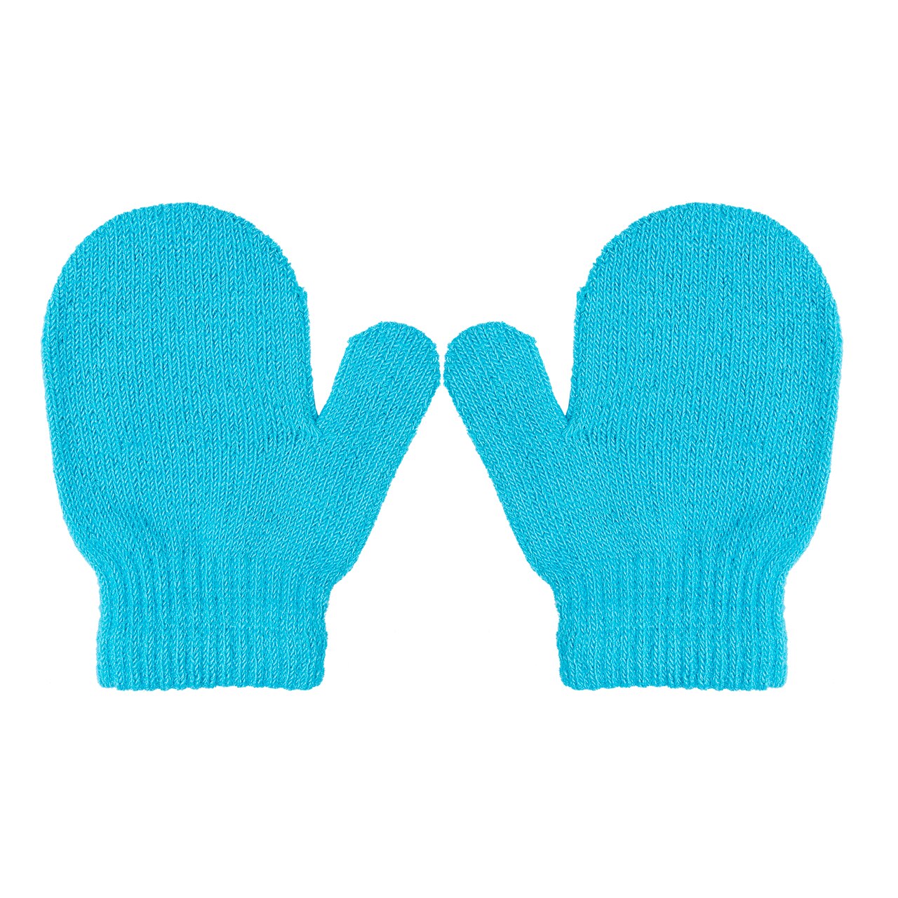 1 Pair Of Gloves Winter Warm Gloves Candy Color Baby Girls Boys Toddlers Solid Baby Kids Warm Kinting Gloves Mittens: Sky Blue