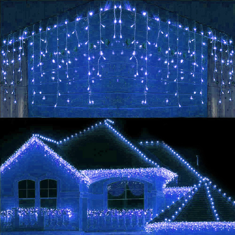 Julelysslynge led-girlander 4 x 0.6m lys til uteplass, julelys, utendørs, gate, bryllup, hagedekorasjon: Hvit