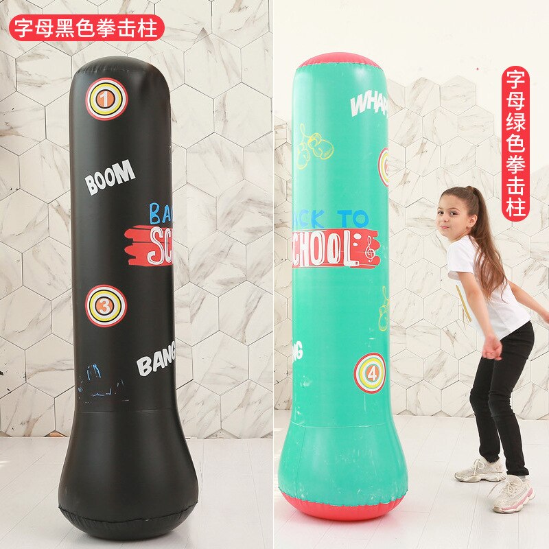 160cm Aufblasbare Boxen Tasche Erwachsene Kinder Boxen Punch Treten Sandsack PVC Aufblasbare Tumbler Gym Kids Boxing Training Ziel