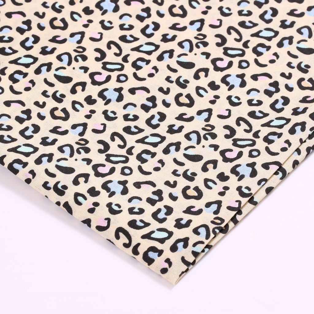 50*147cm leopardbläck tryckt 100%  polyestertyg för vävnad barntextil för sömnad tecknad twilltyg ,c12286: 1047416002