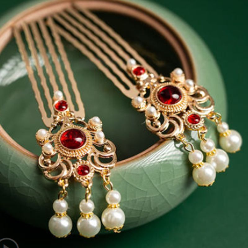Vintage Haar Kam Haaraccessoires Voor Vrouwen Chinese Hanfu Haarspeld