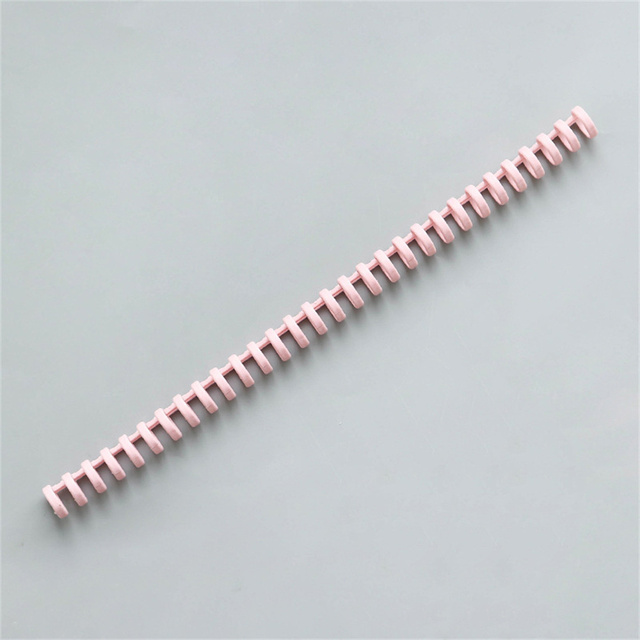 5 Pcs Loose Leaf Notebook Binding Plastic 30 Holes Circles Ring Spiral Coil Scrapbook Clip Punch Office Supply A4 Notebook Clips: Cornus Pink