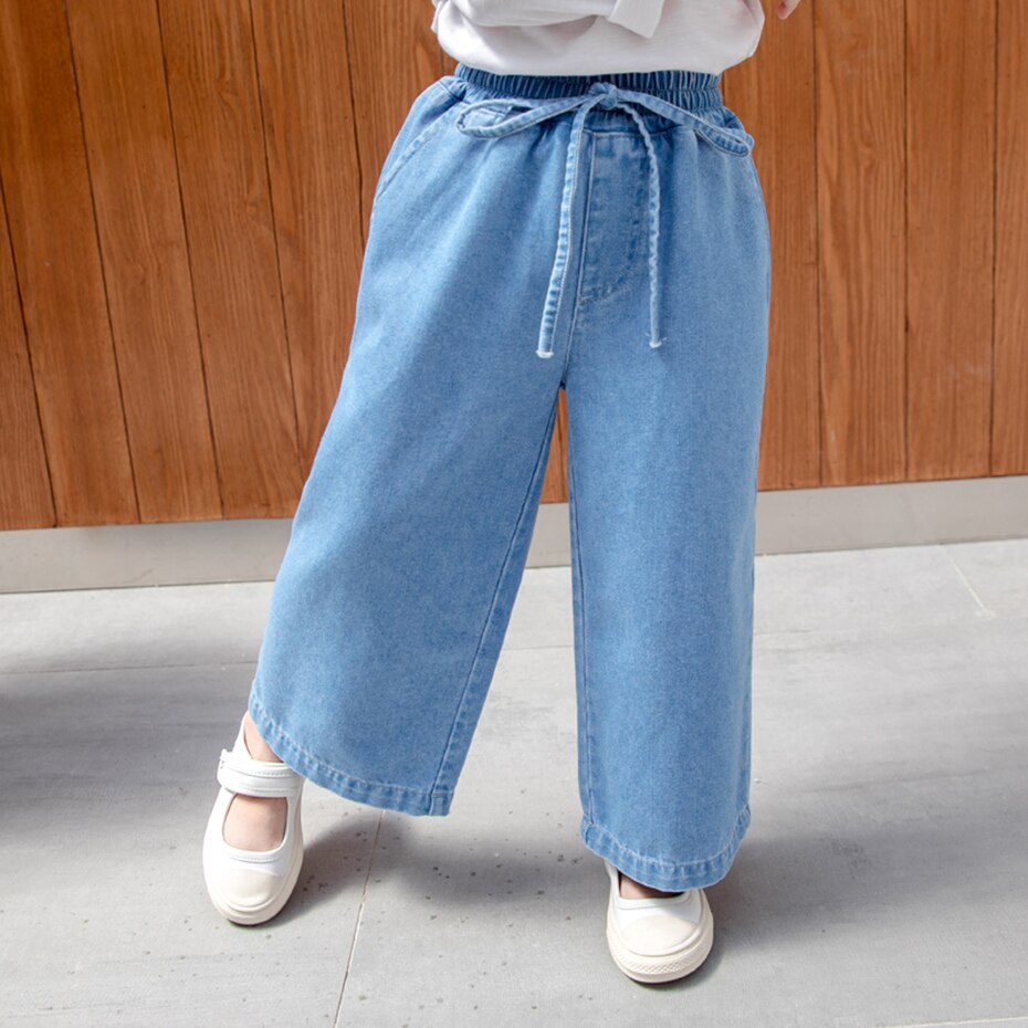 Baby Jeans Wijde Pijpen Broek Jeans Baby Effen Kleur Jeans Baby Girl Lente Herfst Meisjes Kleding