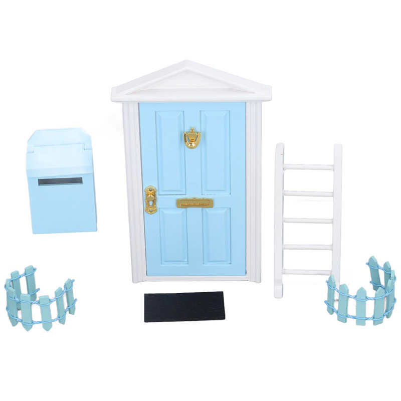 Mini juego de puerta de madera para casa de muñecas, puerta en miniatura, exquisita mano de obra para casa de muñecas 1:12