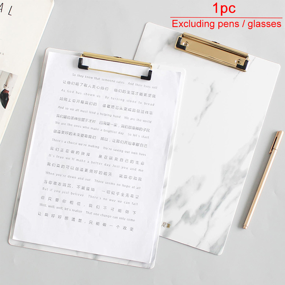 A4 A5 Paper Holder School Office Hardboard Storage Portable Metal Clip Accessories Clipboard Folder With Hanging Hole Stationery