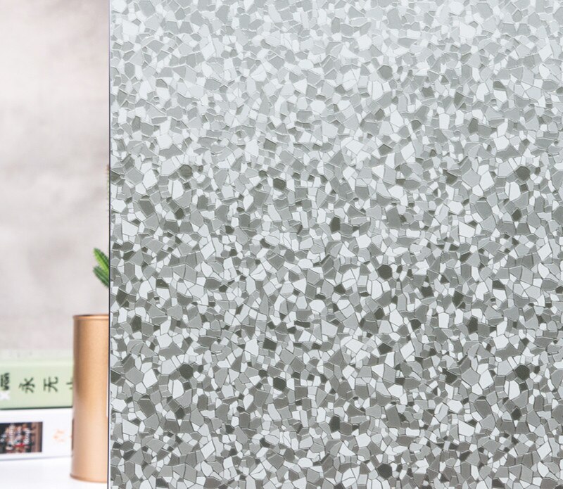 Nuelife window glass sticker bathroom opaque toilet anti-privacy frosted glass film sliding door window flower PVC sticker: B / w 60cm x H 200cm