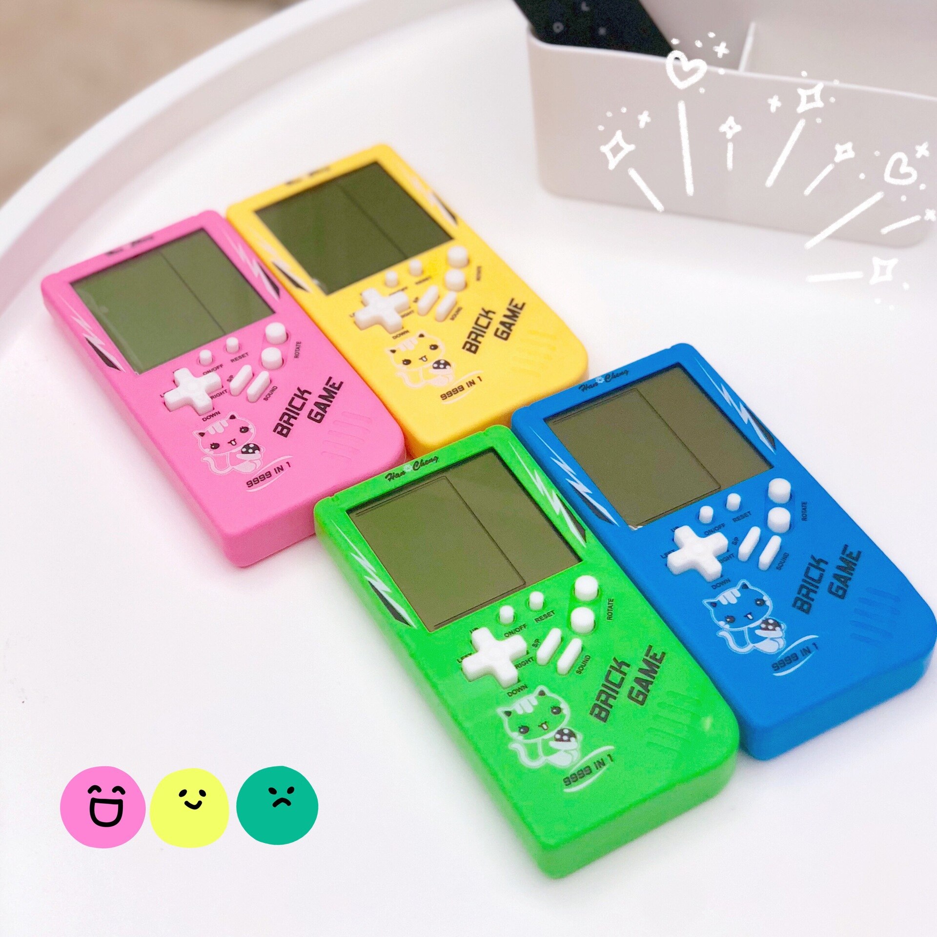 1 pc retro game console portable handheld game console lcd screen electronic game educational toy children's new year