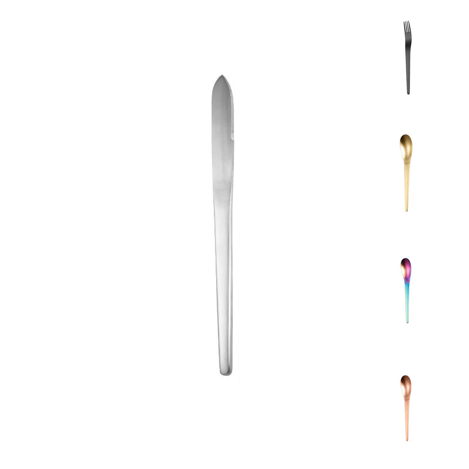 1PC Colorful Mirror Stainless Steel Flatware Knife Fork Spoon Teaspoon Cutlery Tableware For Home Kichen Party Dishwasher