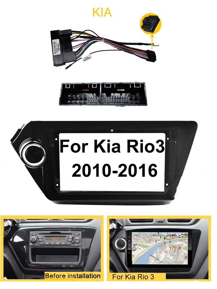 Auto Fascia Radio Frame Voor Kia Rio3 Rio 3 K2 2 D... – Grandado