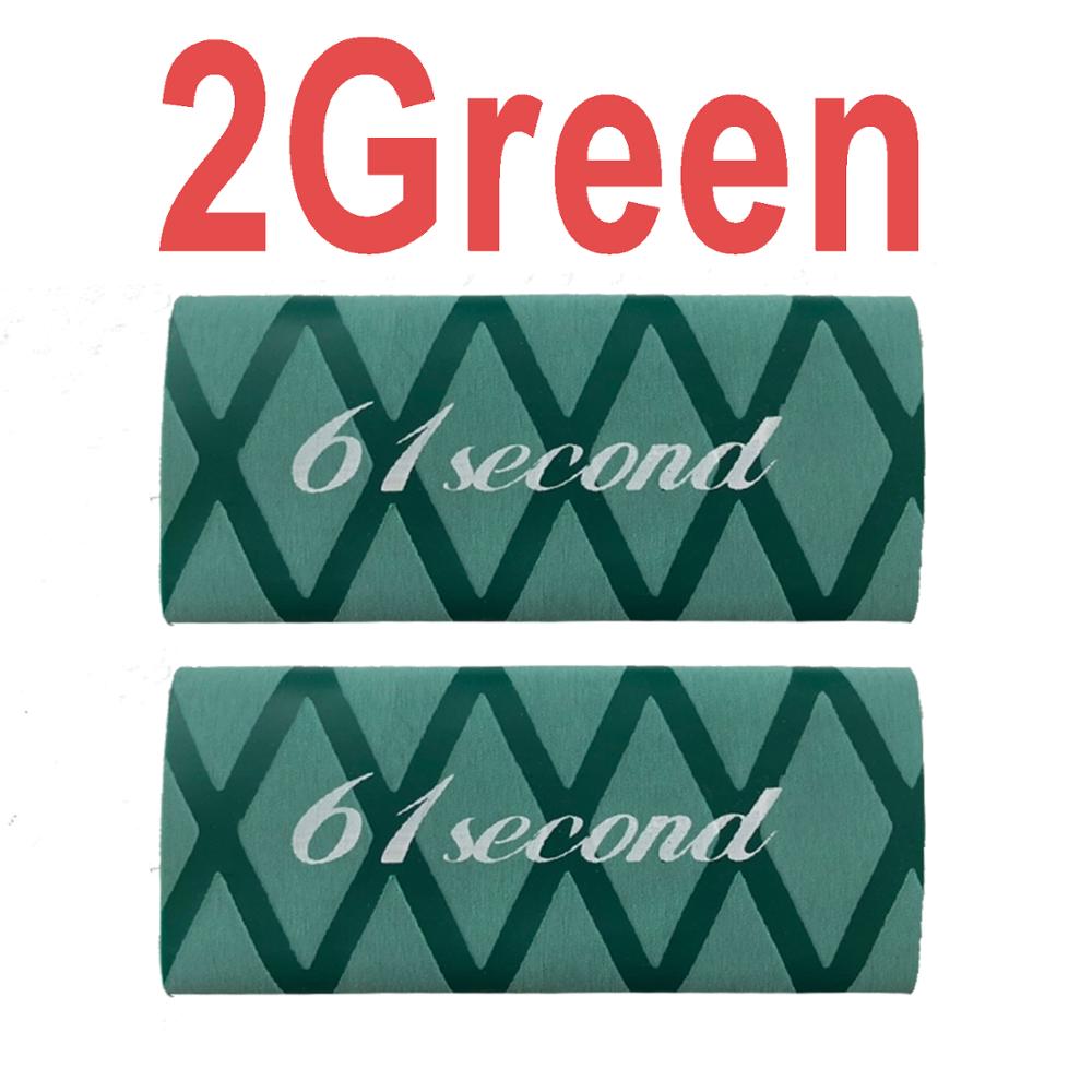 2Pcs 61 Tweede Overgrip Voor Tafeltennis Racket Handvat Tape Warmtekrimpbare Ping Pong Set Bat Grips Zweetband accessoires: 61s 2Green