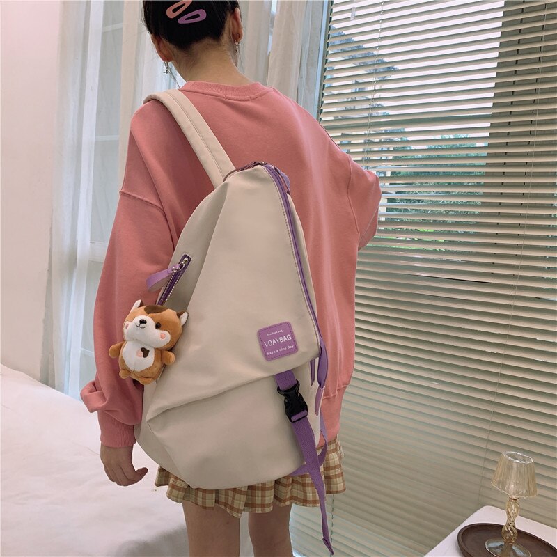 Nylon School Bags for Teenage Girls Large Capacity School Laptop Backpacks Women Travel Shoulder Bags College Students Bookbags