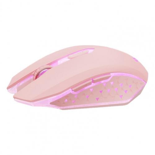 Bluetooth Draadloze Muis Meisje Schattige Roze Mute Spel Oplaadbare Muis Desktop Laptop Mechanische Spel 1600Dpi Backlit Muis: Roze