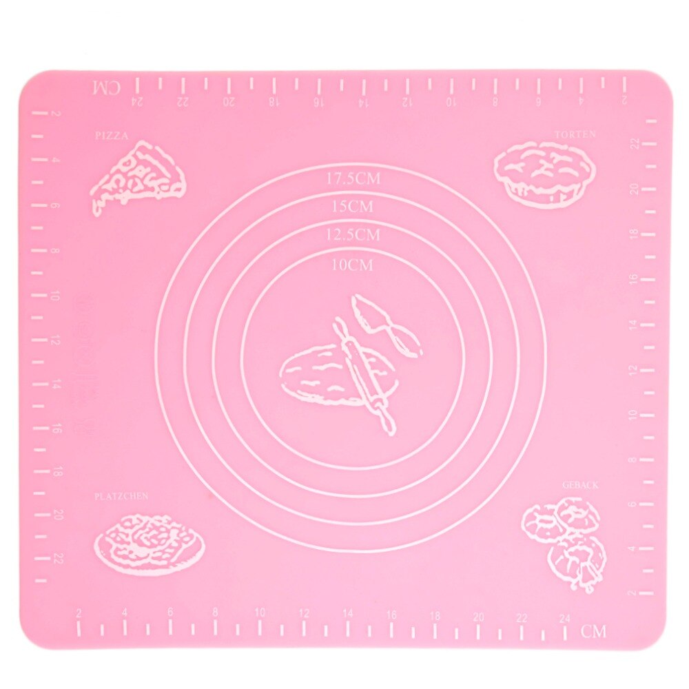 Mode Siliconen Cake Deeg Gebak Fondant Rolling Cutting Mat Bakken Pad Baker Tool