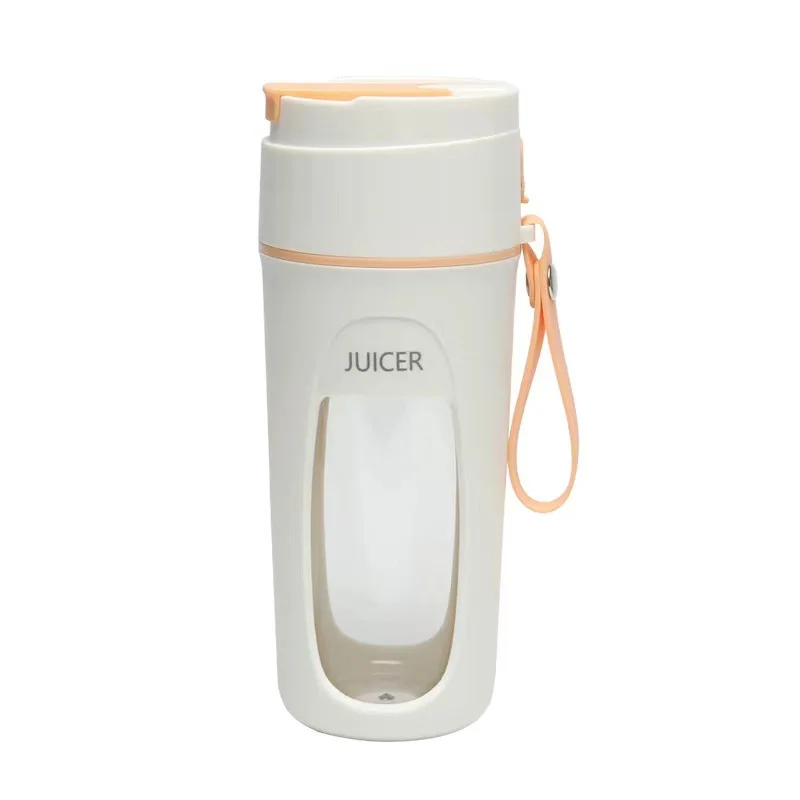 Licuadora portátil recargable por USB, licuadora de tamaño Personal, máquinas exprimidoras, taza para batidos y batidos, Mini taza mezcladora de frutas: YELLOW