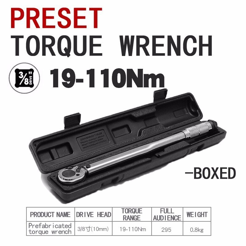 1/4 3/8 1/2The Torque Wrench Drive 5-25 Nm Two - Way To Accurately Mechanism Wrench Hand Tool spanner torquemeter Preset ratchet: 3-8 Boxed