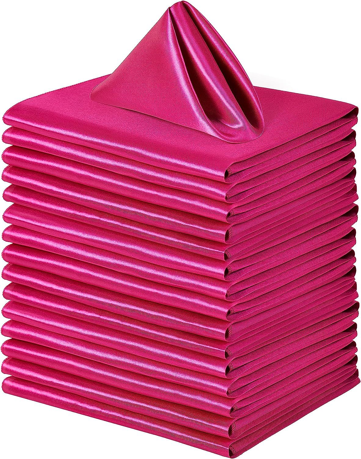 50pcs Satin Napkins Soft Dinner Napkins 43*43cm Square Table Napkins for Restaurant Weddings Party Dinner Decoration: Chocolate