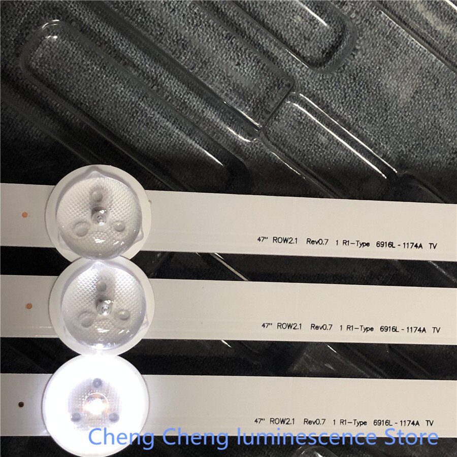 12 unids/lote de retroiluminación LED para LG 47LN 47LA620S 47LN5400 6916L-1174A 6916L-1175A 6916L-1176A 6916L-1177A 100%