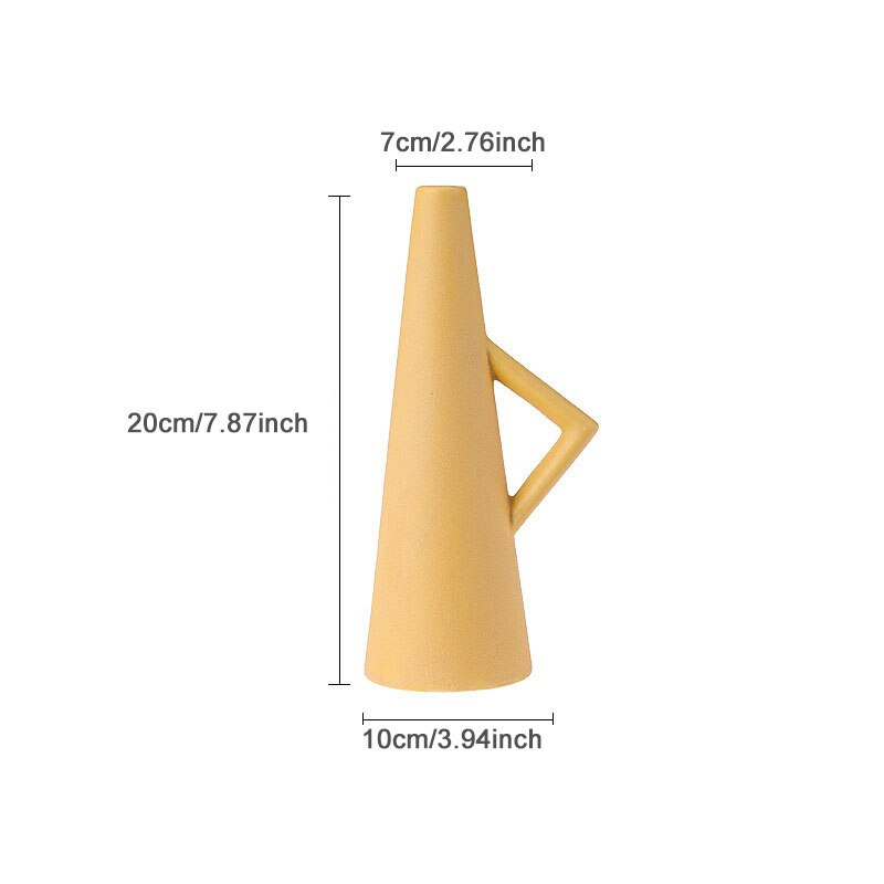 Scandinavische Stijl Geometrische Keramische Vaas Ornamenten Woonkamer Desktop Bloemstuk Container Bruiloft Vaas Voor Tafel Decoratie: A