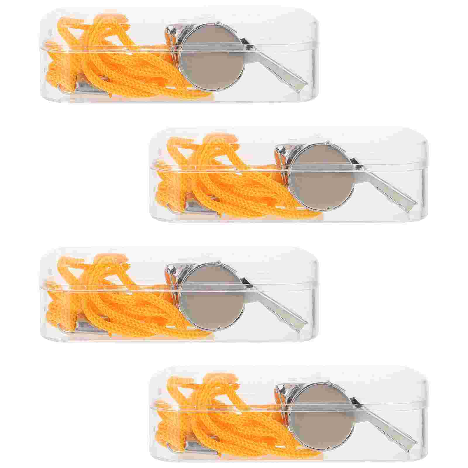 4 stück metallpfeife, schiedsrichterpfeife, pfeifenanhänger für spiele