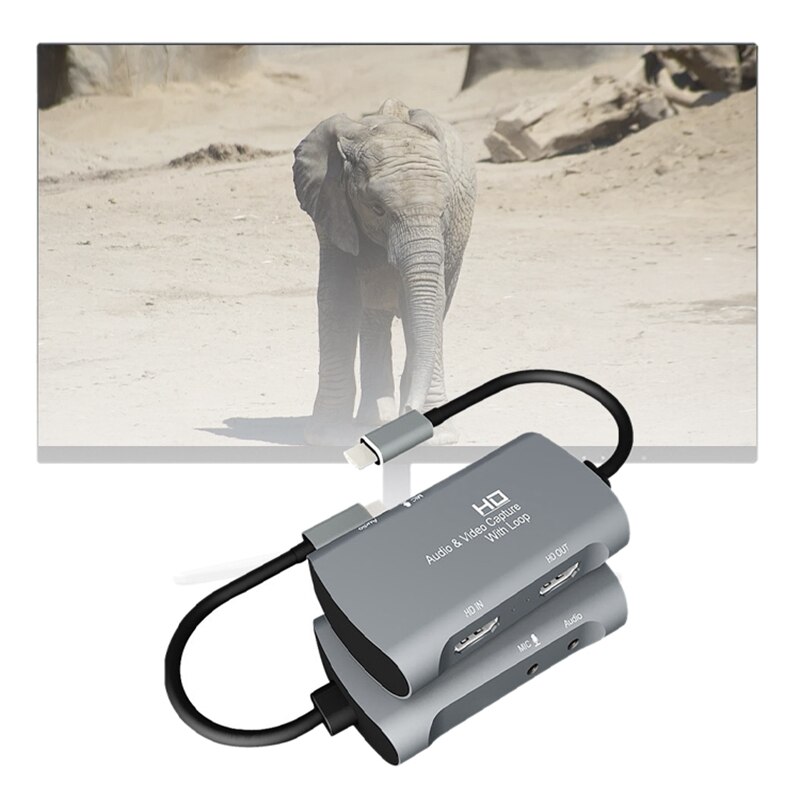 4K Video Capture Card 1080P 30Fps Full Hd Usb Naar Hdmi Video Capture Recorder Apparaat Game Capture Box for A Pc Mac Os