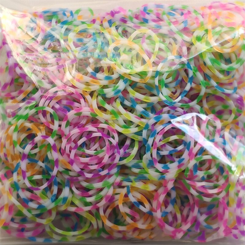 600 Stuks 46-60 Kleuren Loom Elastiekjes Armband Voor Kinderen Of Haar Rubber Loom Bands Maken Handmatig Geweven kleurrijke Diy Speelgoed Kerst: 9265A56