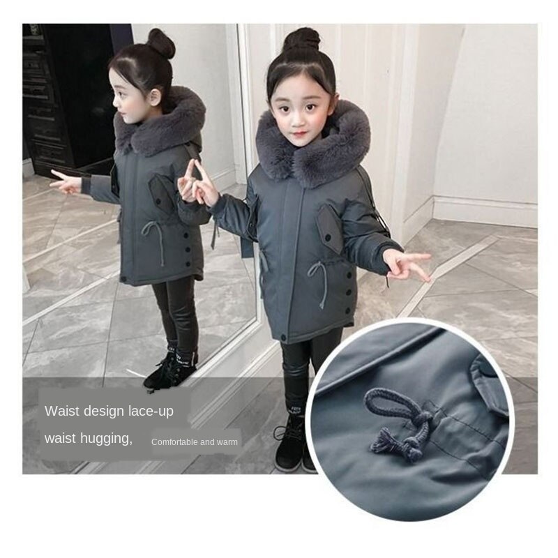 Winter Meisjes Gewatteerde Kleding Mode Meisje Heldere Gezicht Down Gewatteerde Jas 6 Kinderen 7 Winter Jassen 11 jaar Oud