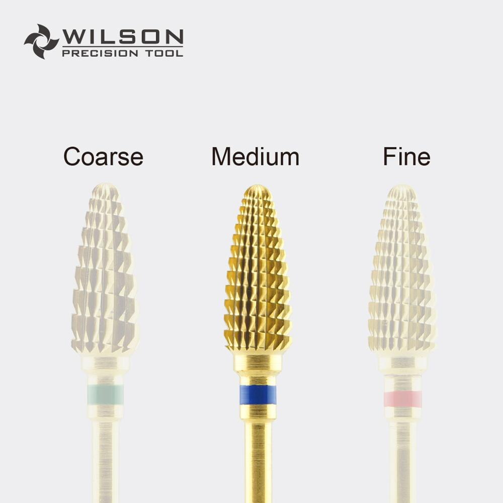 Large Cone - Gold/Silver - WILSON Carbide Nail Drill Bits Electric Manicure Drill & Accessory: 1pc Medium  - Gold