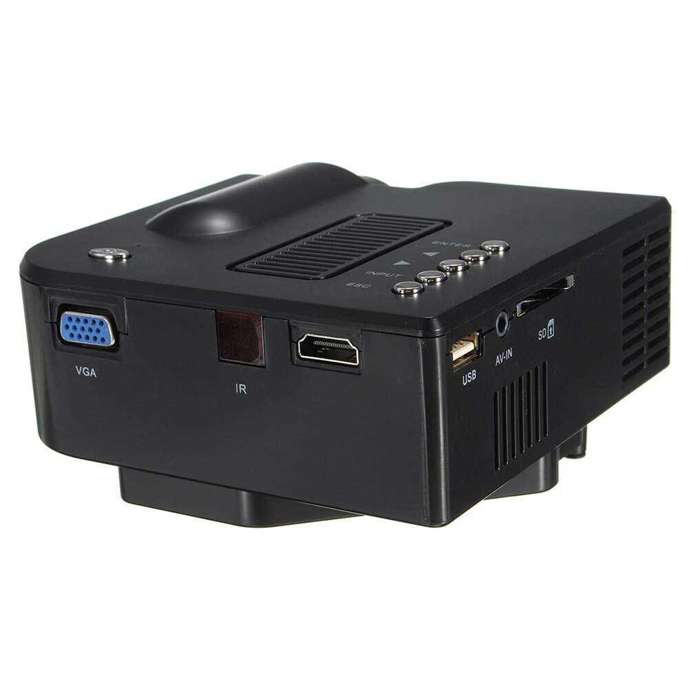 UC28 Mini projector HD Home 1080P Portable Home Theater Wired LED Projector LCD Display Technology for Conference System