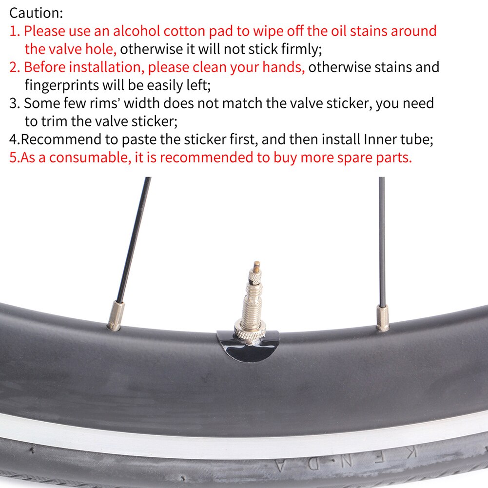 20pcs rischio adesivo valvola Presta bicicletta Mountain Road Bike Rim protezione Gas ugello aria colla Pad tubo guarnizione pneumatici