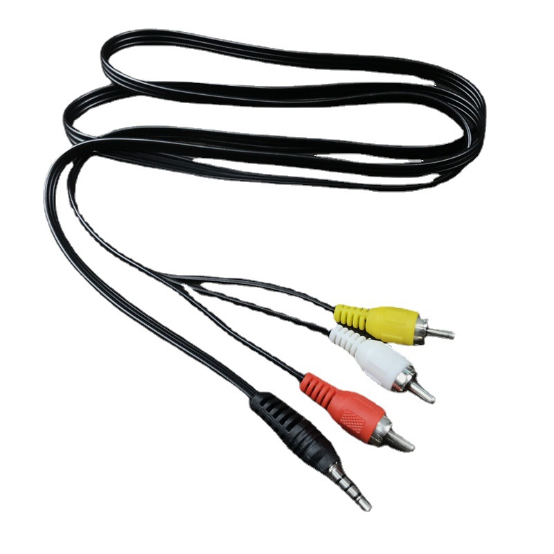 3.5 to RCA Male Audio Video AV Cable Wire Cord 60cm 3.5mm Jack Plug 3 Adapter & Cables