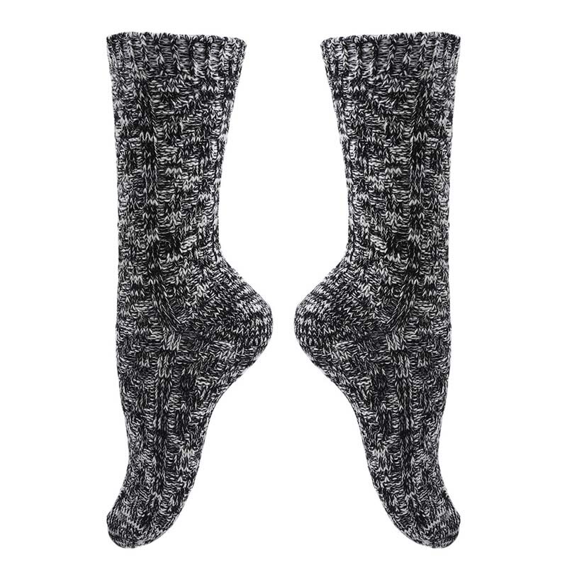 Efterår vinter kvinder blød sne strikning uldsokker vintage damer varme tykkere sokker basic sox kvindelige sportssokker