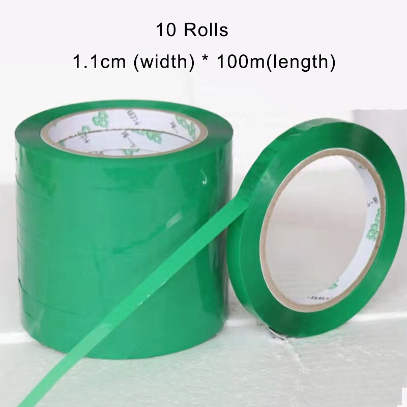 Supermarket sealing machine plastic bag tape bundle up tying tool bulk weighing bag tying sealer kitchen sealing clip: 10Roll Tapes - Green
