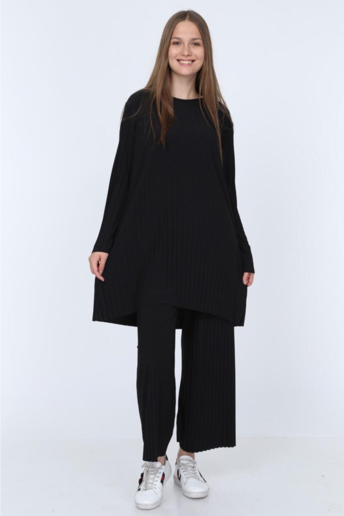 Muslim clothes Women Black Pants Tunic Suit tracksuit Suit Turkey women's set Islamic hijab Hijab Tunik