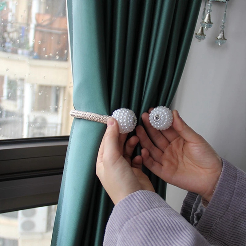 Pinces à rideaux magnétiques 2 pièces, pinces à rideaux, support de rideau, pompon, Clips magnétiques pour embrasses, attaches arrière, accessoires de décoration pour la maison