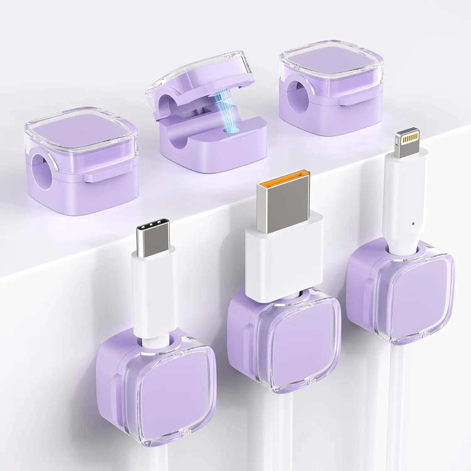 1/3/6PCS Magnetische Kabel Organizer Kabel Clips Einstellbare Kabel Halter Unter Schreibtisch Kabel Management Draht Keeper Organizer Halter
