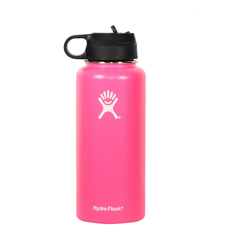 Sports Bottle Hydro Flask 32oz Tumbler Flask Vacuum Insulated Flask Stainless Steel Water Bottle Wide Mouth Outdoor: Red