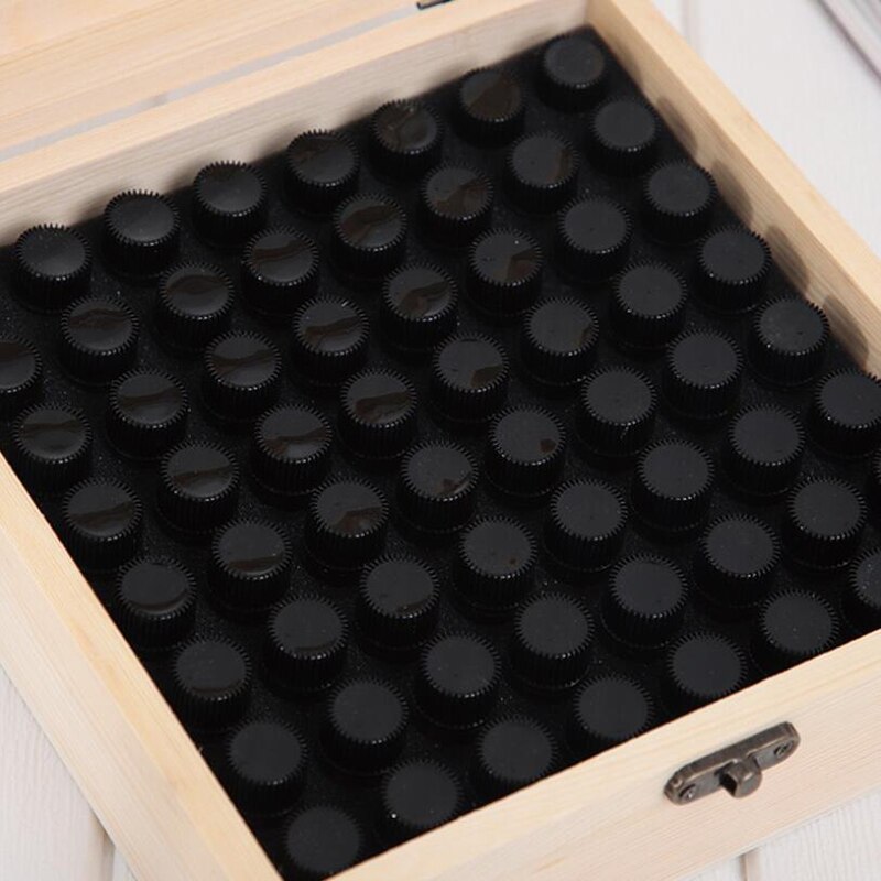 16/36/64 Grids Wooden Storage Box For Essential Oil Carrying Case Organizer Aromatherapy Container Treasure Storage Box