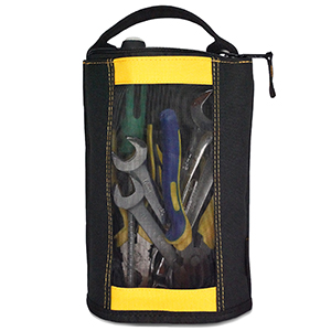 Melotough Canvas Rits Tool Pouch Zipper Bag-Sluiting Zak Met Mesh Venster En Opknoping Grommets 2 Pack: Oranje