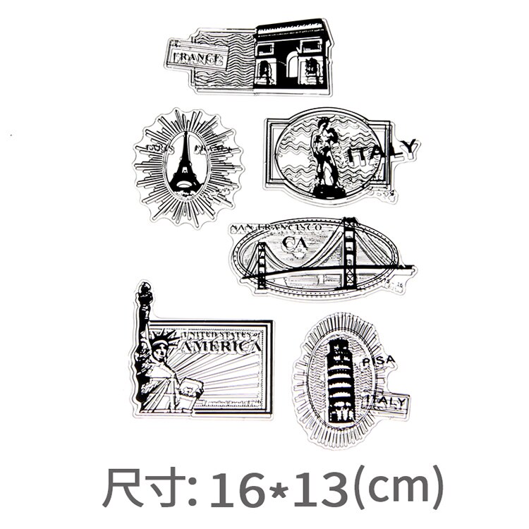 1pc genomskinlig stämpel silikon sigill scrapbooking fotoalbum papperskort gör-det-själv hantverk album dagbok verktyg