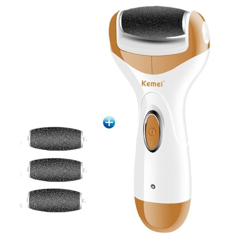 Browns 4in1 Rechargeable electric foot file callus remover machine pedicure foot care tool feet for heels remove dead skin tool: total 4pcs head