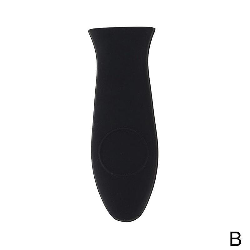 Silicone Pan Handle Holder Simple And Durable Anti Non-Slip Heat Soft Handle Pan Resistant Cover Kitchen Skid Gadget Portec I5Q2: Black