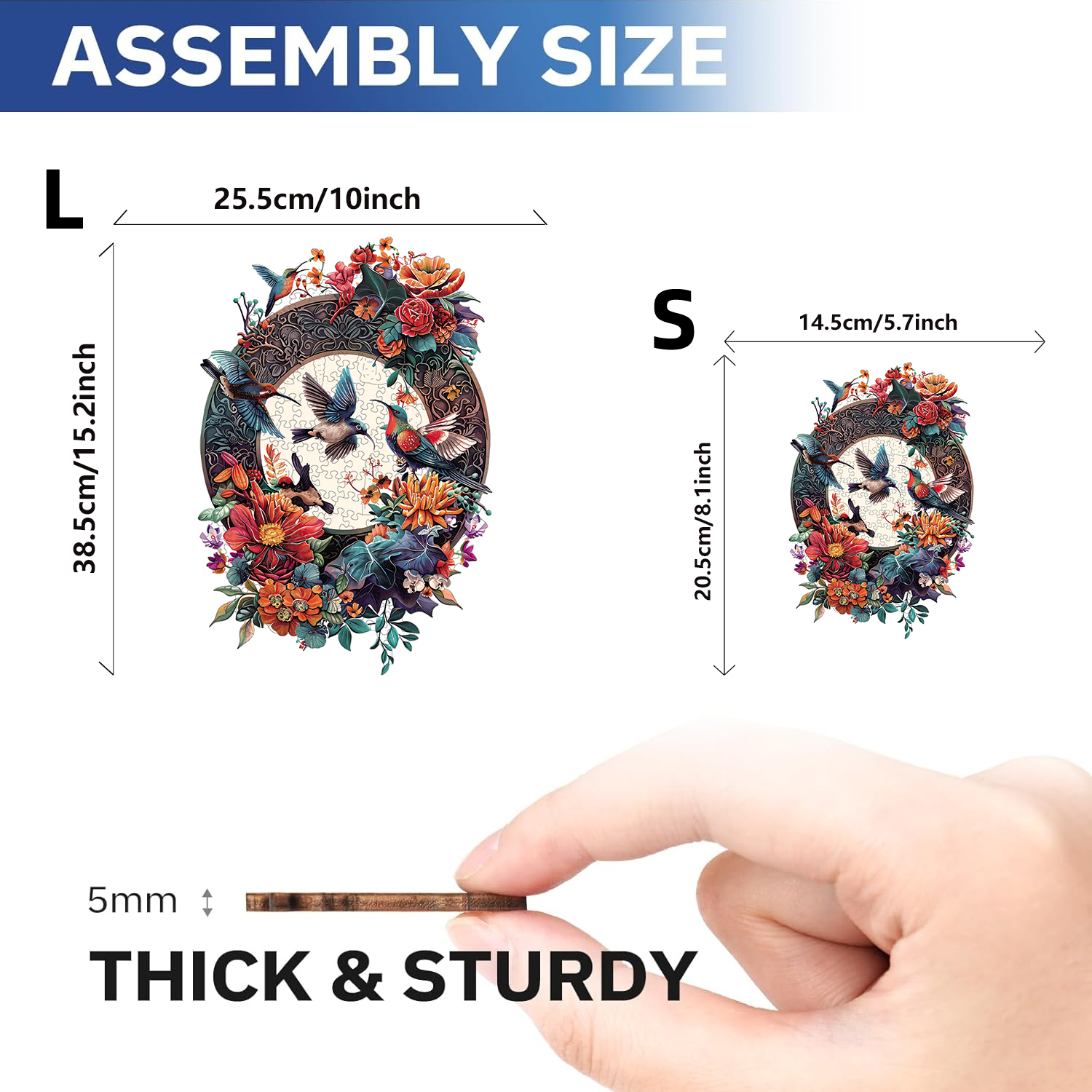Birds Wooden Puzzle, Uniquely Irregular Animal Shaped Jigsaw Puzzles, Perfect Birthday For Lover And Friends