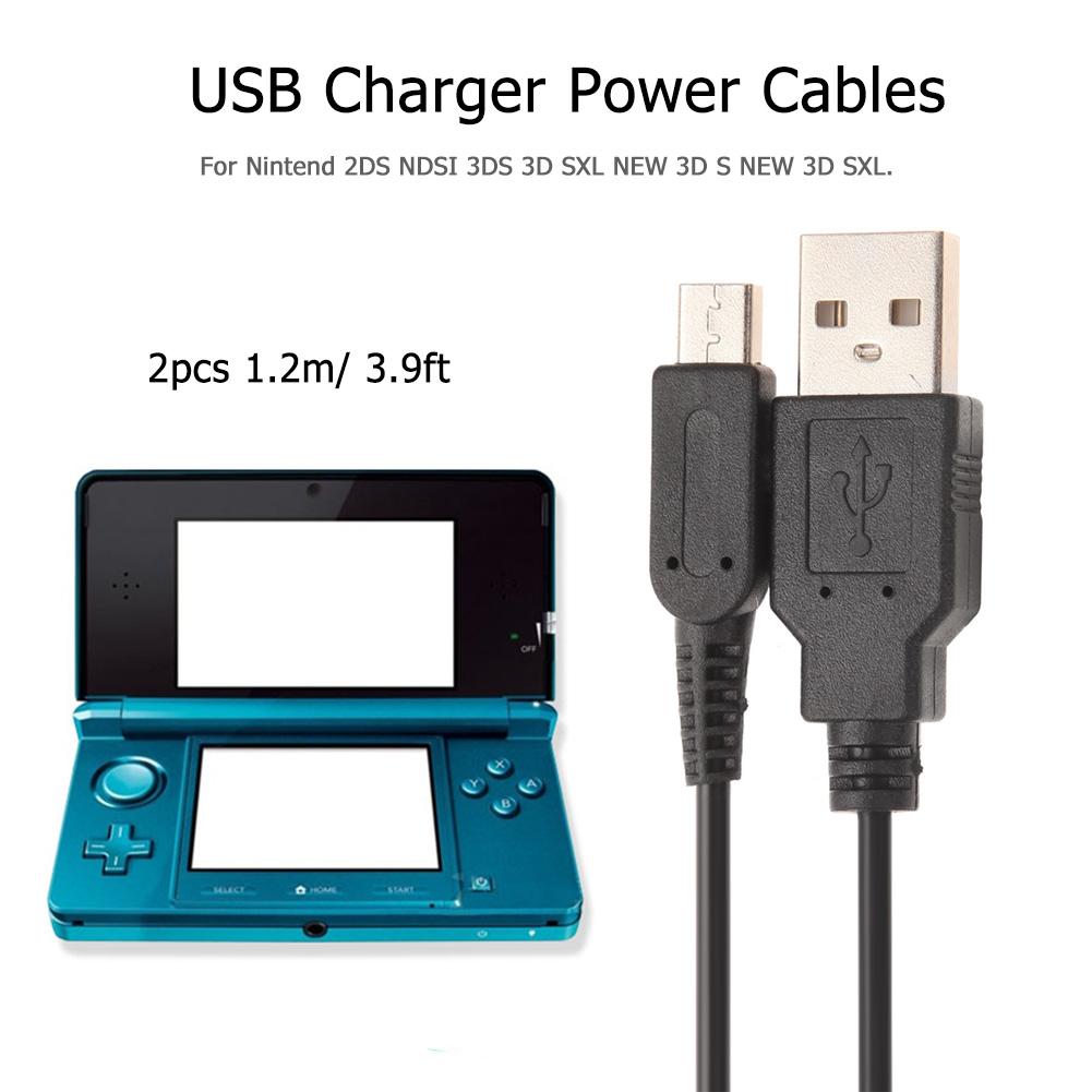 2 stück tragbare 1.2m- usb-ladekabel für nintendo 2ds und ndsi 3ds mit ausreichender haltbarkeit und robustheit