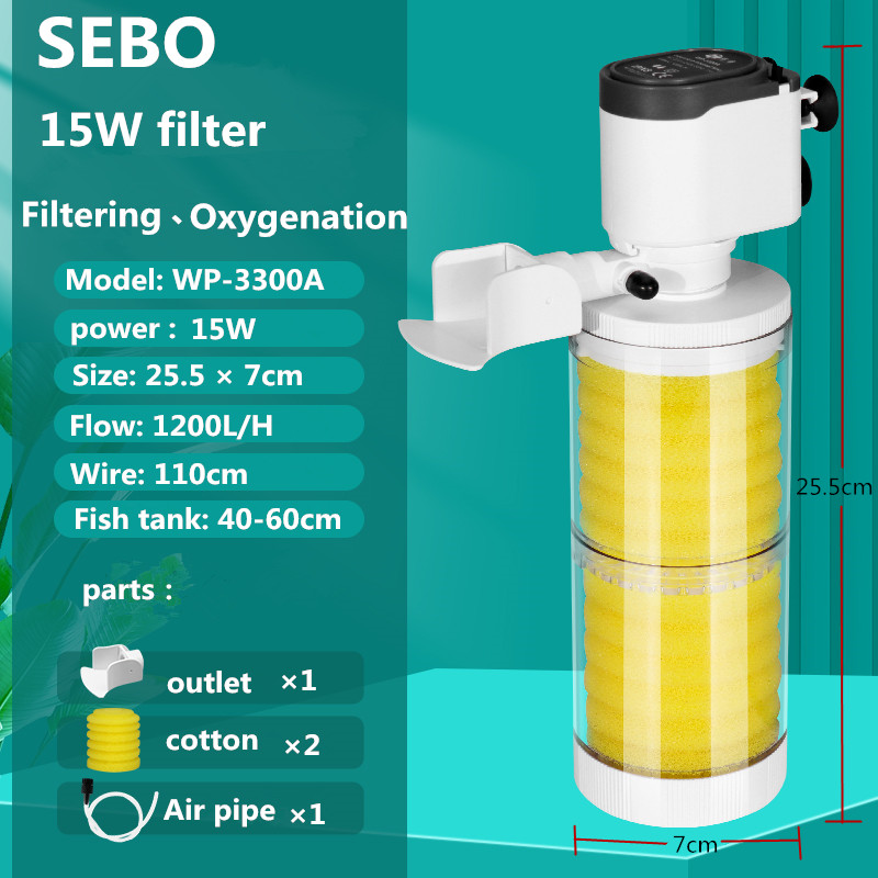 3 in 1 Filter für Aquarium Aquarium Filter Mini Aquarium Filter Aquarium Sauerstoff Tauch Wasserfilter: AU Adapter Stecker / WP-3300A