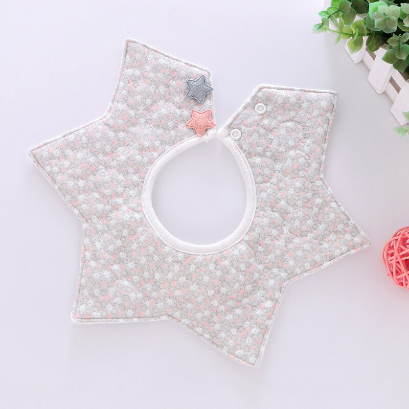 2Stck SchöNe Stern Baby Lätzchen Baumwolle Kleinkind Wasserdichte Lätzchen Baby Speichel Handtuch Jungen Mädchen 360 Drehen Lätzchen Baby Fütterung zubehör: Ursprünglich Titel