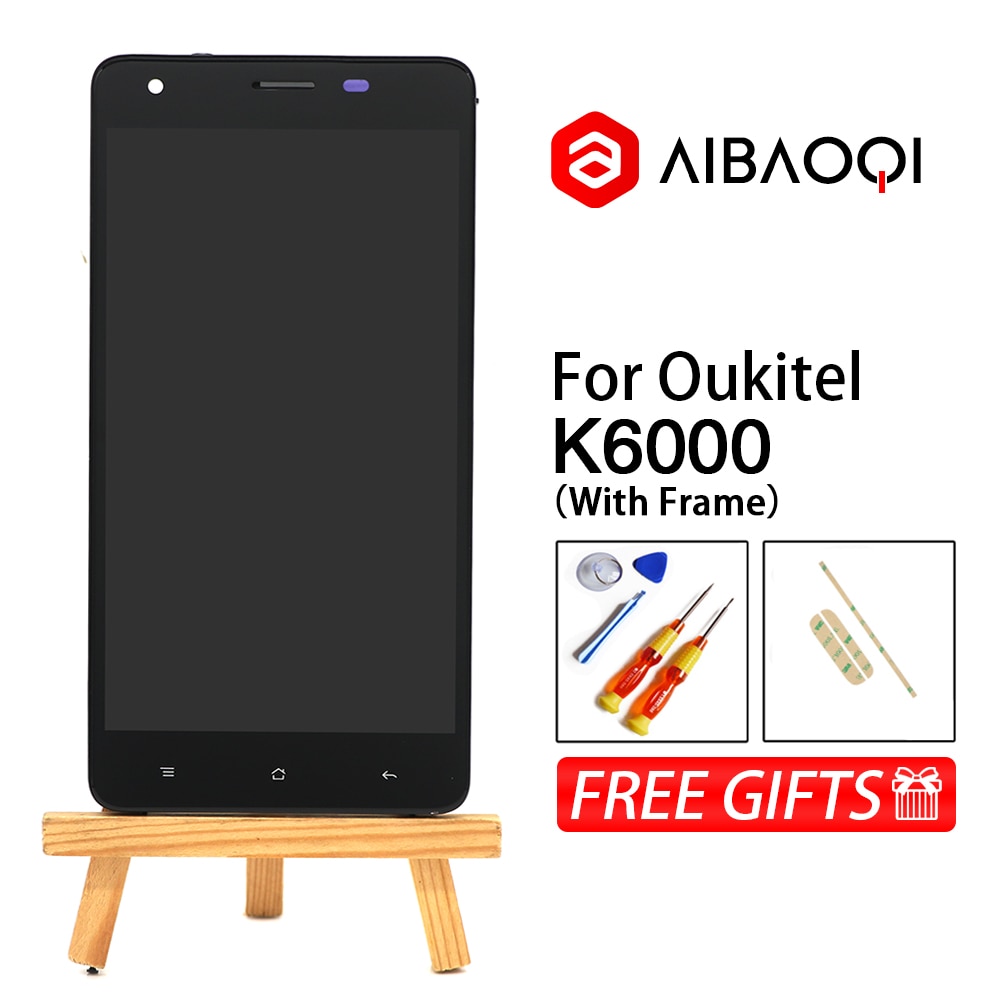 Aibaoqi Voor 5.5 Inch Touch Screen + 1920X1080 Lcd-scherm + Frame Assembly Vervanging Voor Oukitel K6000 Pro/K6000/K6000Pro Telefoon