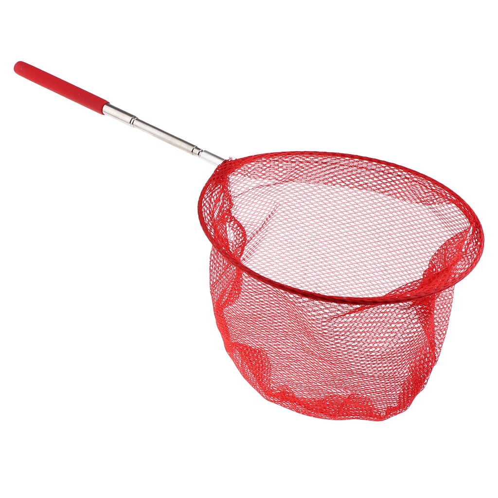 Fishing Tank Net Aquarium Small Fishes Nets Pond Shrimp Scoop Outdoor Tools for Kids Catcher Nets for Adults: Red