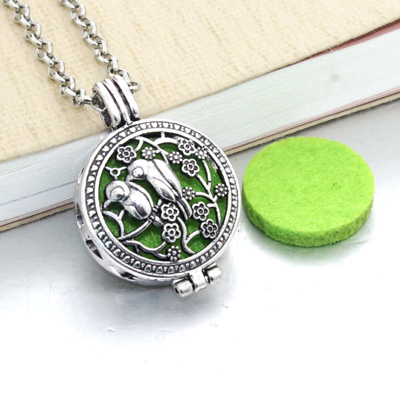 Hollow Necklace Aromatherapy Locket Essential Oils Diffuser Locket Necklace Perfume Pendant Dream Catcher Necklace 031216: 031318